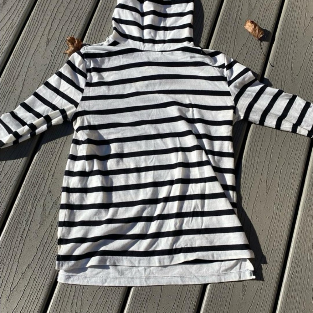Striped turtleneck